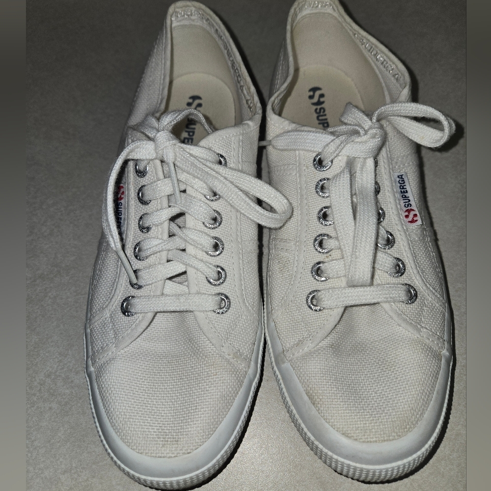 Superga 2750 Cotu Classic White Canvas Sneakers